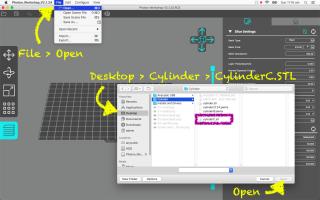 <b>Open STL File</b><br/>Go to File > Open. Then choose any STL file from Desktop or Downloads. Photon Workshop also supports OBJ models.<br/><br/>