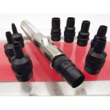 Wad punch set, 10pcs, handle and punches 2mm - 10mm
